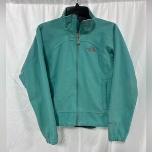 The North Face Windwall Jacket Fleece Turquoise Blue Womens Size Small